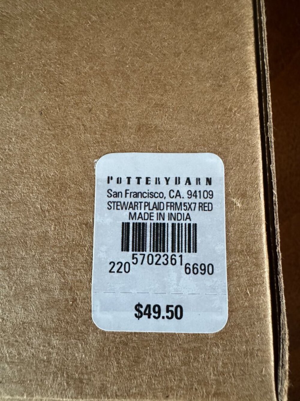 Pottery Barn Stewart Plaid 5 X 7 Picture Frame New in box! - Picture 4 of 4